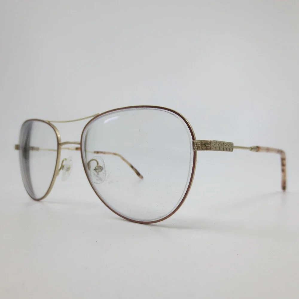 BCBGMAXAZRIA Callie Rose Aviator Eyeglasses Gold Rose Tortoise 54 17 135